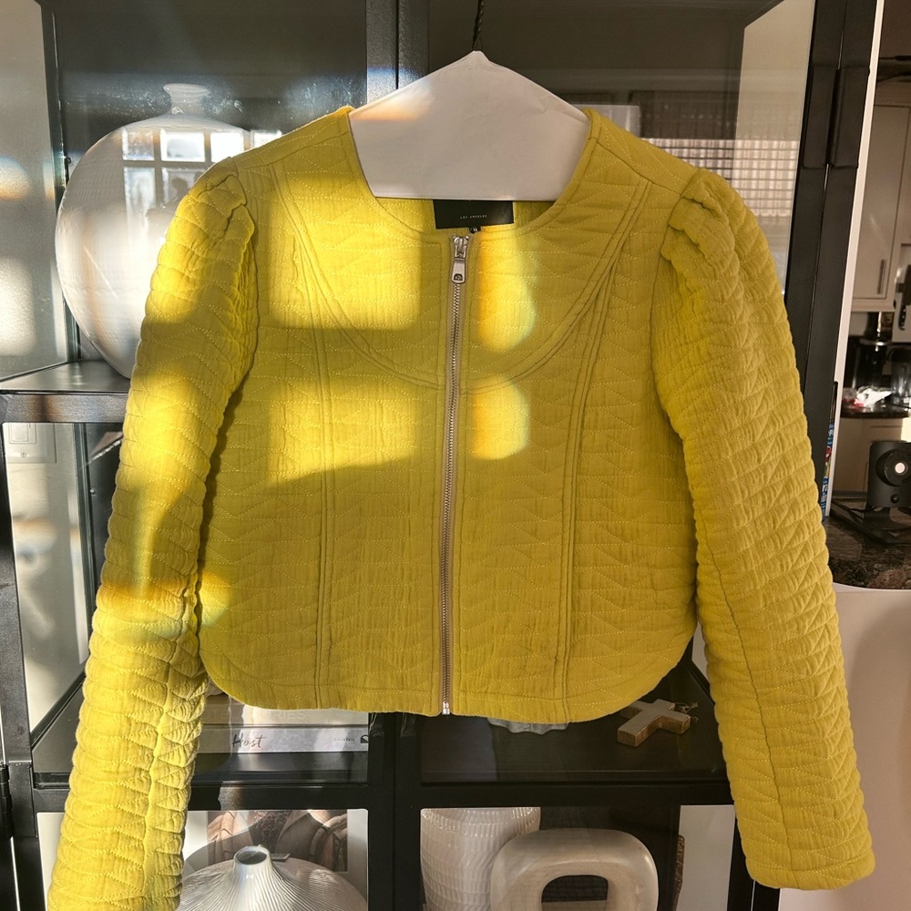 7 for Allmankind jacket w/ puff sleeves